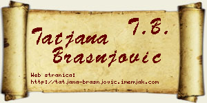 Tatjana Brašnjović vizit kartica